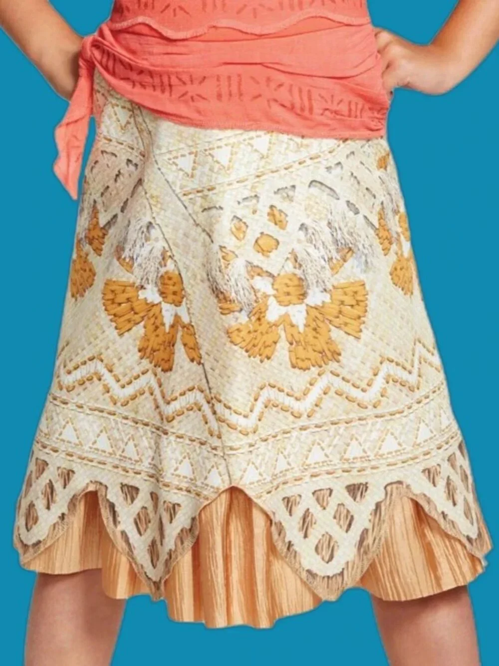 DISNEY PRINCESS MOANA Girl's XS Costume SIZE 4-5 Cosplay NEW